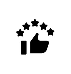 Icon Solid Glyph Thumb Up And Rating Star Good