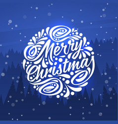 merry christmas holidays greeting card vector image