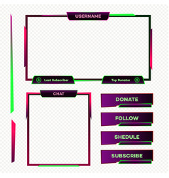 Streaming Screen Panel Overlay Game Neon Theme