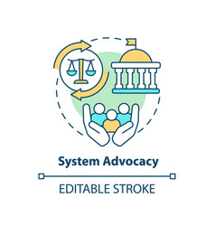 System Advocacy Concept Icon