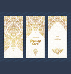 Vintage Ornate Cards In Eastern Style