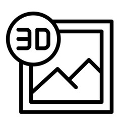 3d Picture Icon Outline Camera Tour