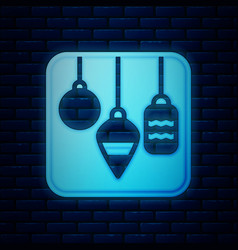 Glowing Neon Christmas Lights Icon Isolated