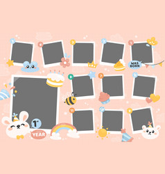 Flat Birthday Collage Frame Copy Space Collection