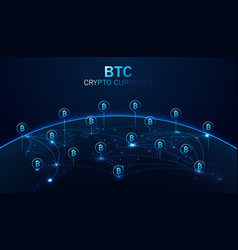 Bitcoin Digital Currency And World Globe