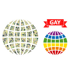 Distress Gay Stamp Seal And Military Camouflage