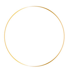 Gold Circle Frame Outline Thin Round