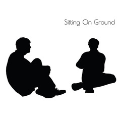 Man In Sitting Pose On Ground