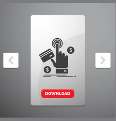 Ppc Click Pay Payment Web Glyph Icon In Carousal