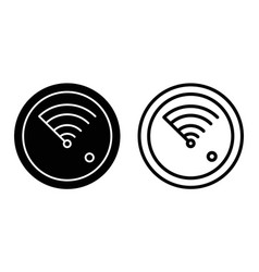 Radar Detection Icon Set On White Background