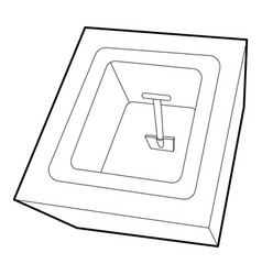 Dug Grave Icon Outline Style