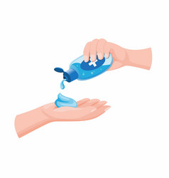 People Hand Using Hand Sanitizer Product Washing