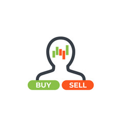 Trader Broker Icon On White