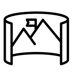 Mountains Vr Tour Icon Outline Camera View