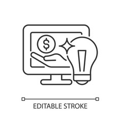 Online Sponsorship Linear Icon