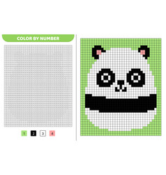 Panda Squishmallow Color By Number Pixel