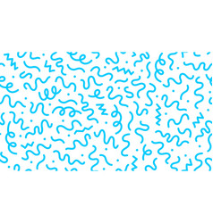 Blue Squiggle Line Pattern Seamless Background