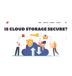 Secure Cloud Storage Landing Page Template People