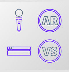 Set Line Vs Versus Battle Video Game Console Ar