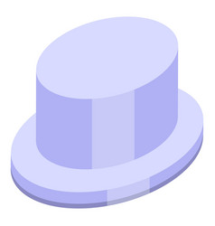 Elegant Light Blue Top Hat Standing On White