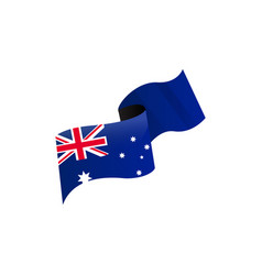 Wavy Australia Flag Ribbon Banner Design