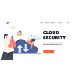 Cloud Security Landing Page Template Data Safety