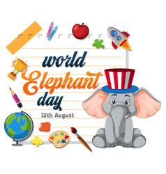 Colorful Celebrating World Elephant Day