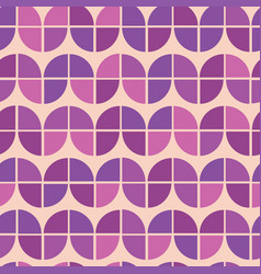 Retro Geometric Leaves Seamless Patter In Pink