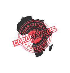 Africa Coronavirus Stamp Concept Of Quarantine