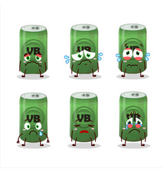 Beer Can Cartoon Character With Sad Expression