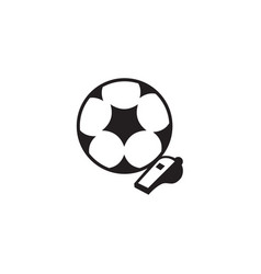 Football Referee Whistle Logo Design