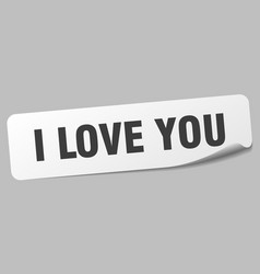 I Love You Sticker I Love You Label