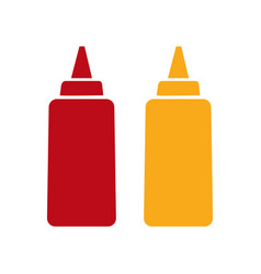 Ketchup And Mustard Squeeze Bottle Icon