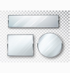 Mirrors Set Of Different Shapes Isolated Mirror