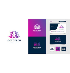 Octotech Logo Design Anda Business Card Computer