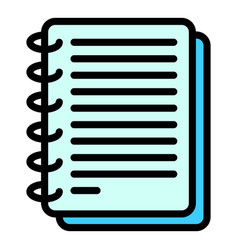 Smart Office Notebook Icon Flat