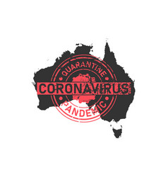 Australia Coronavirus Stamp Concept Of Quarantine