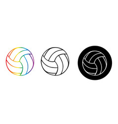 Volleyball Ball Icons Multi Series