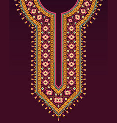 Neckline Design With Navajo Ethnic Patterns