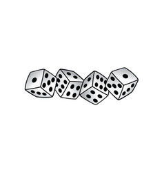 White Dice Risk Taker Gamble Art