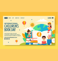 Children Book Day Social Media Landing Page