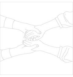 Couple Holding Hands Character Outline