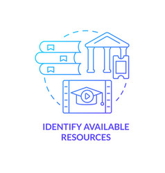 Identify Available Resources Blue Gradient