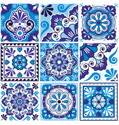 Mexican Talavera Tile Seamless Pattern