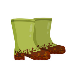 Rubber Muddy Boot With Dirt