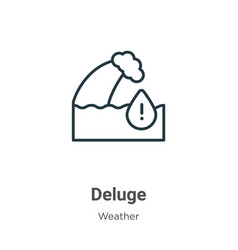 Deluge Outline Icon Thin Line Black Icon