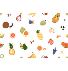 Seamless Mixed Fruit Background Repeating