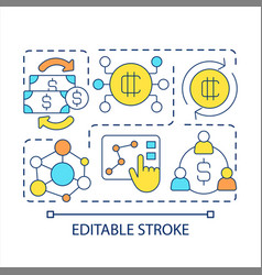 Digital Financial System Concept Icon