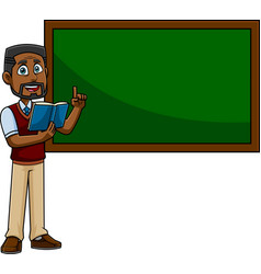 African American Teacher Cartoon Character