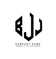 Bjj Letter Logo Design With Polygon Shape